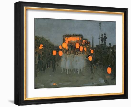 The Lantern Parade c.1918-Thomas Cooper Gotch-Framed Giclee Print