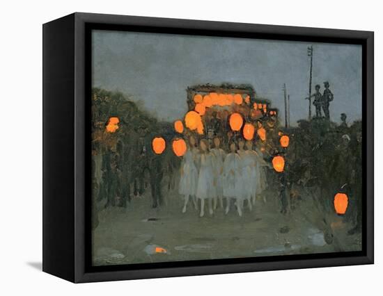 The Lantern Parade c.1918-Thomas Cooper Gotch-Framed Premier Image Canvas