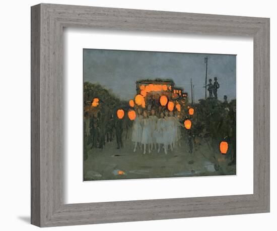 The Lantern Parade c.1918-Thomas Cooper Gotch-Framed Giclee Print