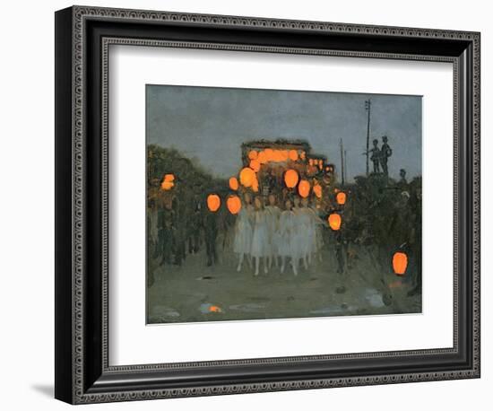 The Lantern Parade c.1918-Thomas Cooper Gotch-Framed Giclee Print