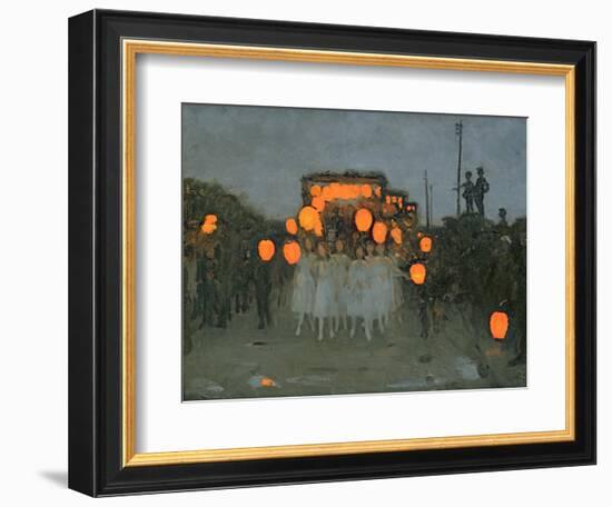 The Lantern Parade c.1918-Thomas Cooper Gotch-Framed Giclee Print