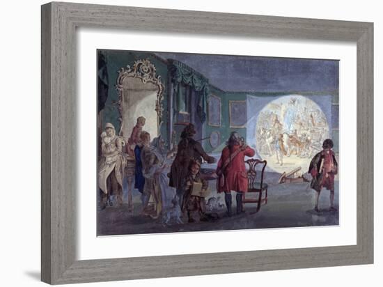 The Lantern Slide Show (Colour Etching)-Paul Sandby-Framed Giclee Print