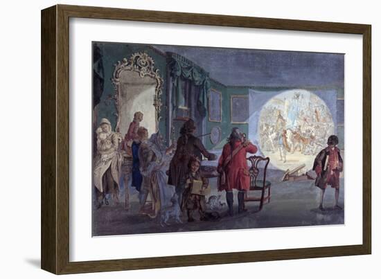 The Lantern Slide Show (Colour Etching)-Paul Sandby-Framed Giclee Print