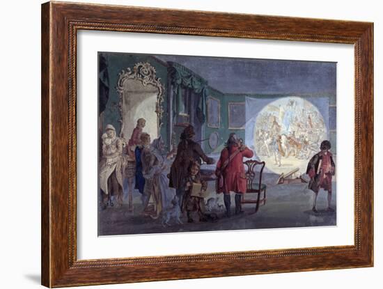 The Lantern Slide Show (Colour Etching)-Paul Sandby-Framed Giclee Print