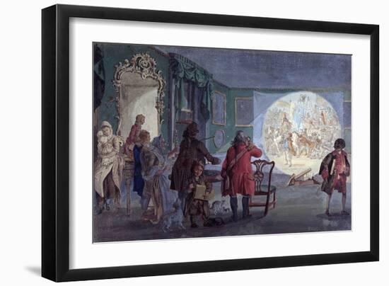 The Lantern Slide Show (Colour Etching)-Paul Sandby-Framed Giclee Print