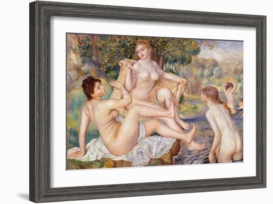 The Large Bathers, 1884-1887-Pierre-Auguste Renoir-Framed Giclee Print