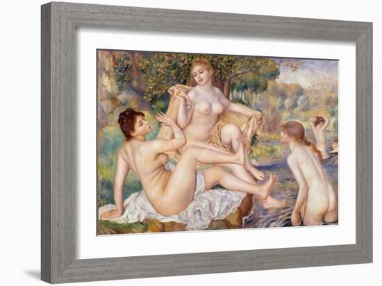 The Large Bathers, 1884-1887-Pierre-Auguste Renoir-Framed Giclee Print