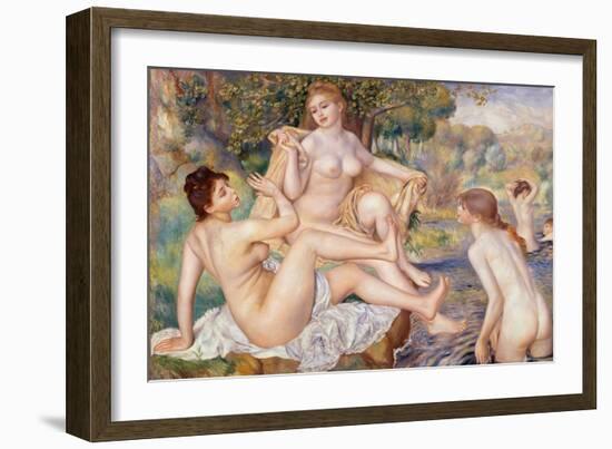 The Large Bathers, 1884-1887-Pierre-Auguste Renoir-Framed Giclee Print