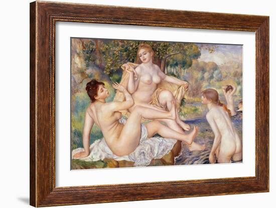 The Large Bathers, 1884-1887-Pierre-Auguste Renoir-Framed Giclee Print