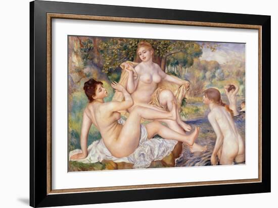 The Large Bathers, 1884-1887-Pierre-Auguste Renoir-Framed Giclee Print