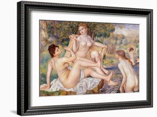 The Large Bathers, 1884-1887-Pierre-Auguste Renoir-Framed Giclee Print