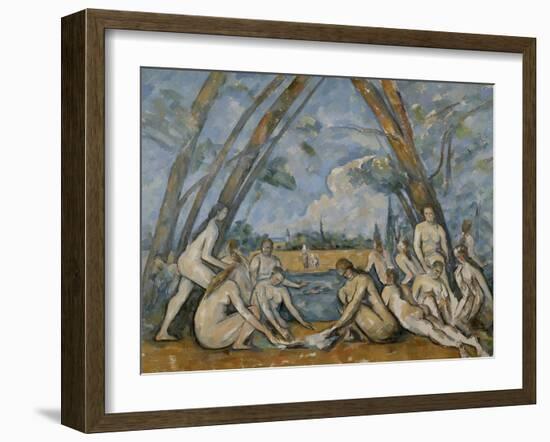 The Large Bathers, 1900-06-Paul Cezanne-Framed Giclee Print