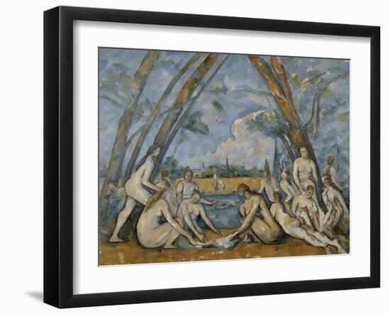 The Large Bathers, 1900-06-Paul Cezanne-Framed Giclee Print