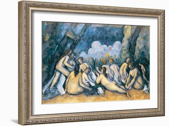 The Large Bathers, circa 1900-05-Paul Cézanne-Framed Giclee Print