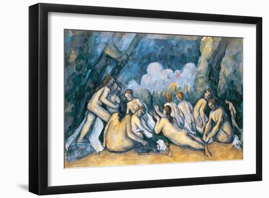 The Large Bathers, circa 1900-05-Paul Cézanne-Framed Giclee Print