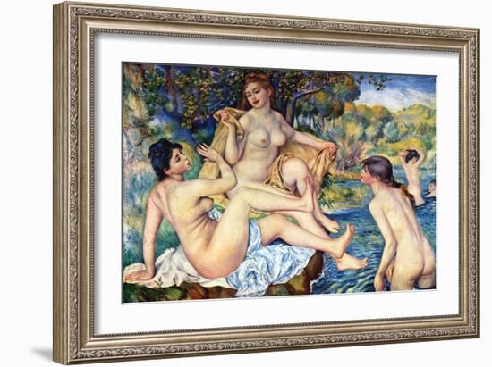 The Large Bathers-Pierre-Auguste Renoir-Framed Art Print