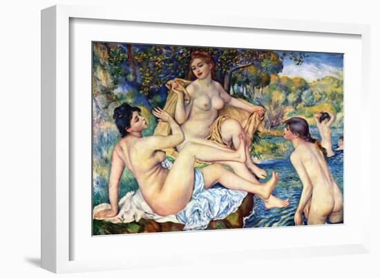 The Large Bathers-Pierre-Auguste Renoir-Framed Art Print