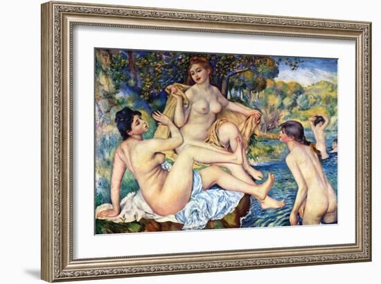 The Large Bathers-Pierre-Auguste Renoir-Framed Art Print