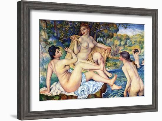 The Large Bathers-Pierre-Auguste Renoir-Framed Art Print