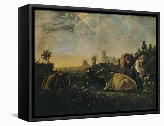 'The Large Dort', c1650-Aelbert Cuyp-Framed Premier Image Canvas