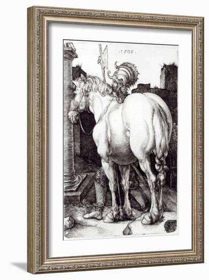 The Large Horse, 1505-Albrecht Dürer-Framed Giclee Print