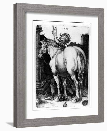 The Large Horse, 1509-Albrecht Dürer-Framed Giclee Print