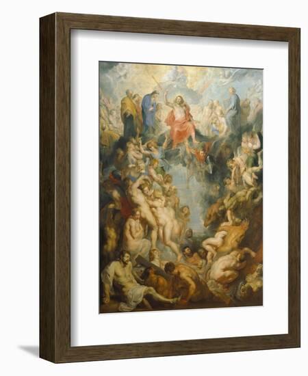 The Large Last Judgement, 1617-Peter Paul Rubens-Framed Giclee Print