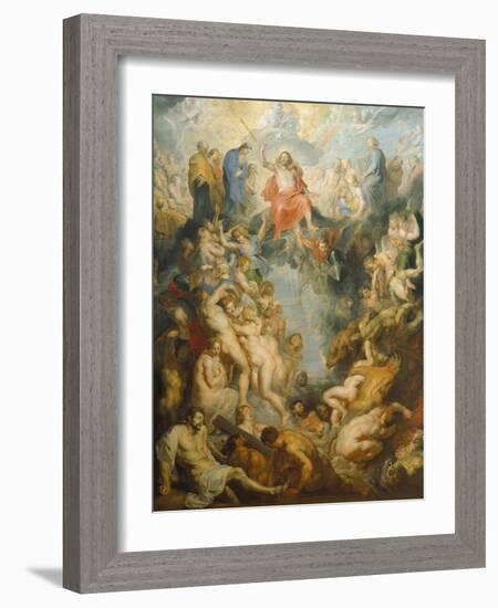 The Large Last Judgement, 1617-Peter Paul Rubens-Framed Giclee Print