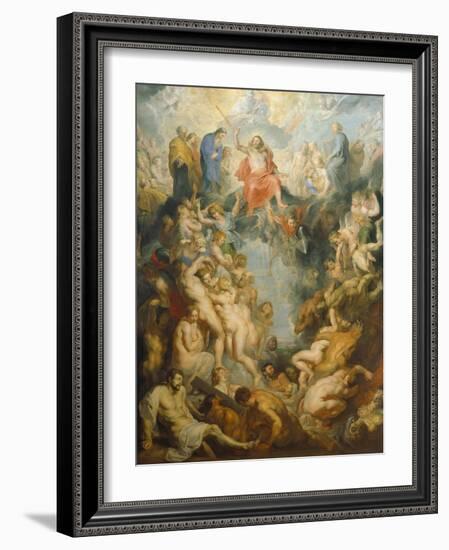 The Large Last Judgement, 1617-Peter Paul Rubens-Framed Giclee Print