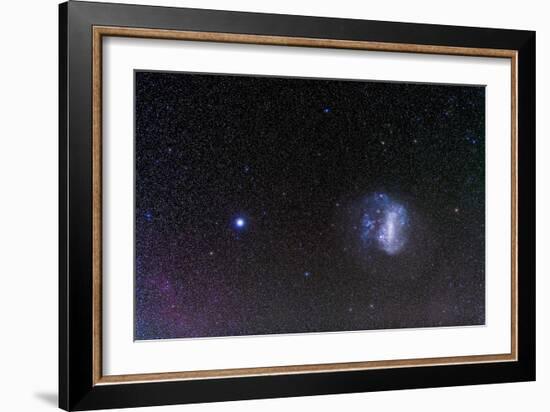 The Large Magellanic Cloud and Bright Star Canopus-null-Framed Photographic Print