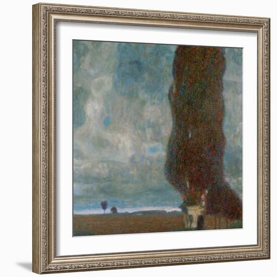 The Large Poplar Tree (II) or Coming Storm-Gustav Klimt-Framed Giclee Print