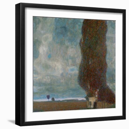 The Large Poplar Tree (II) or Coming Storm-Gustav Klimt-Framed Giclee Print