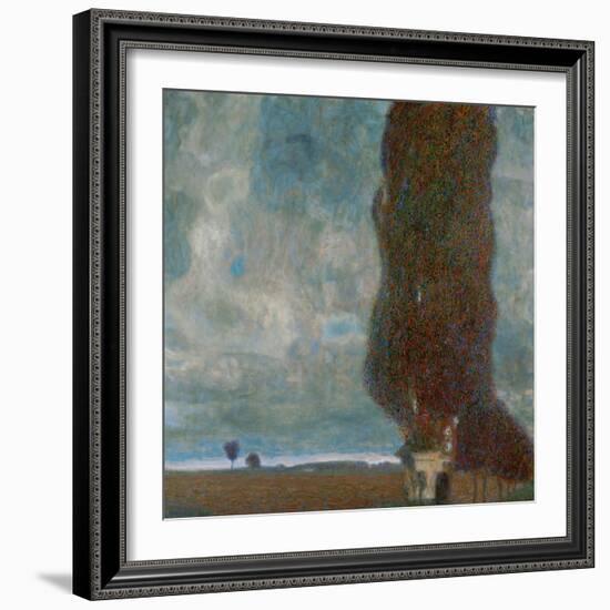 The Large Poplar Tree (II) or Coming Storm-Gustav Klimt-Framed Giclee Print