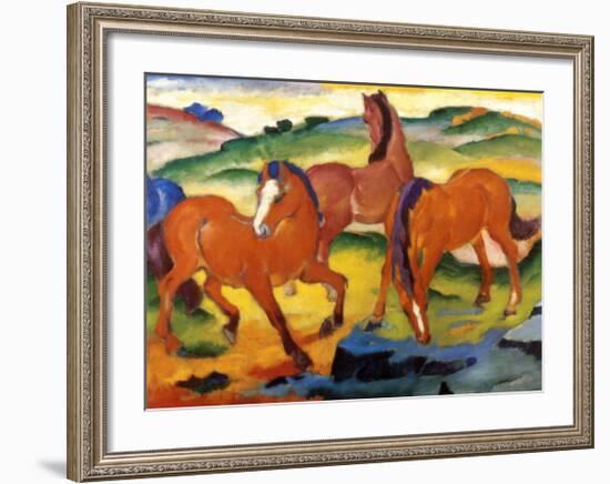 The Large Red Horses, 1911-Franz Marc-Framed Art Print