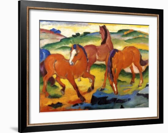 The Large Red Horses, 1911-Franz Marc-Framed Art Print