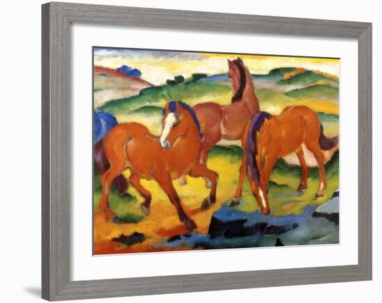 The Large Red Horses, 1911-Franz Marc-Framed Art Print