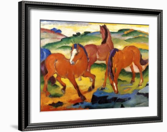 The Large Red Horses, 1911-Franz Marc-Framed Art Print