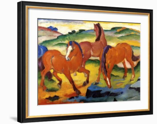 The Large Red Horses, 1911-Franz Marc-Framed Art Print