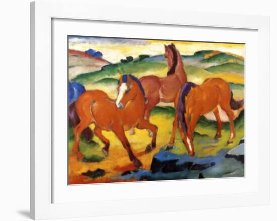 The Large Red Horses, 1911-Franz Marc-Framed Art Print