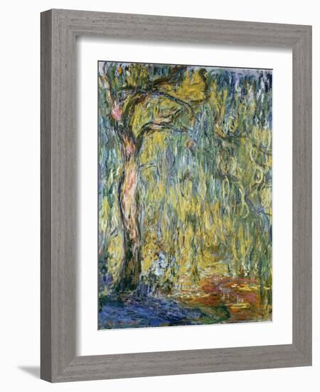 The Large Willow at Giverny, 1918-Claude Monet-Framed Giclee Print