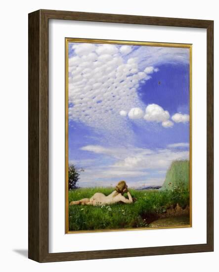 The Lark. Painting by Pal Szinyei Merse (1845-1920), Oil on Canvas, 1882. Hungarian Art, 19Th Centu-Pal Szinyei Merse-Framed Giclee Print