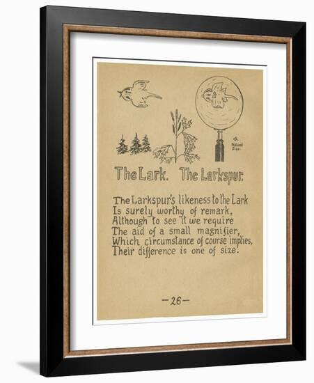 The Lark. The Larkspur.-Robert Williams Wood-Framed Art Print