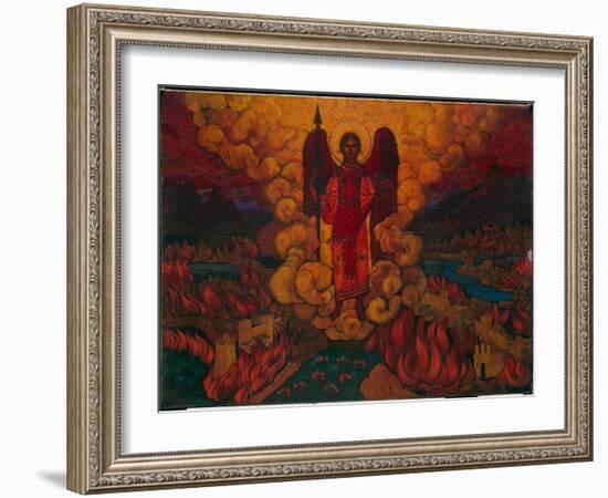 The Last Angel, 1912 (Tempera on Cardboard)-Nicholas Roerich-Framed Giclee Print