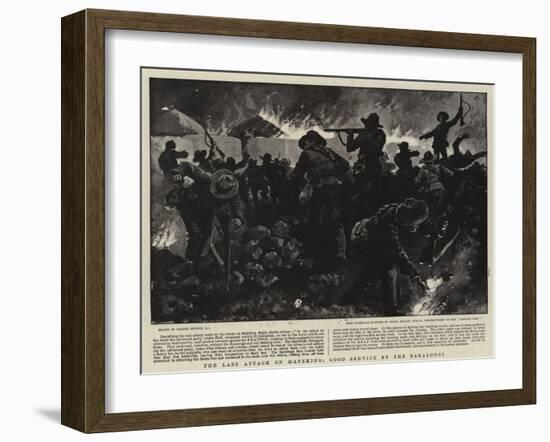 The Last Attack on Mafeking, Good Service by the Baralongs-Gordon Frederick Browne-Framed Giclee Print