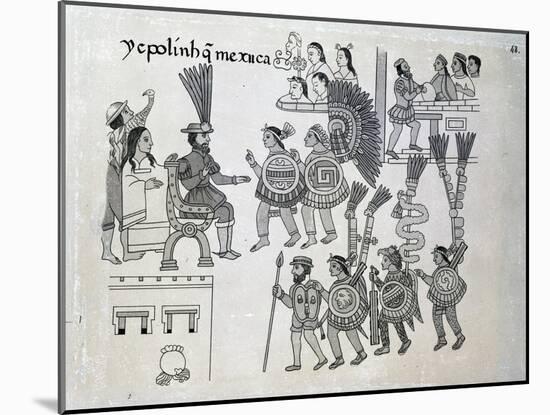The Last Aztec Emperor Cuauhtemoc Surrenders, Plate-Spanish School-Mounted Giclee Print