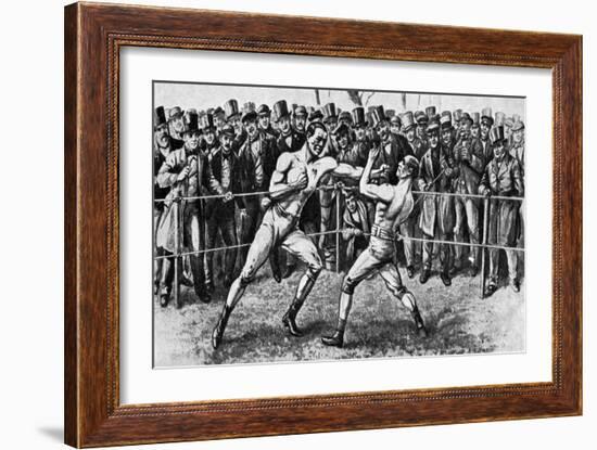 The Last Bare-Knuckle Fight, Farnborough, Hampshire, 17th April 1860-null-Framed Giclee Print