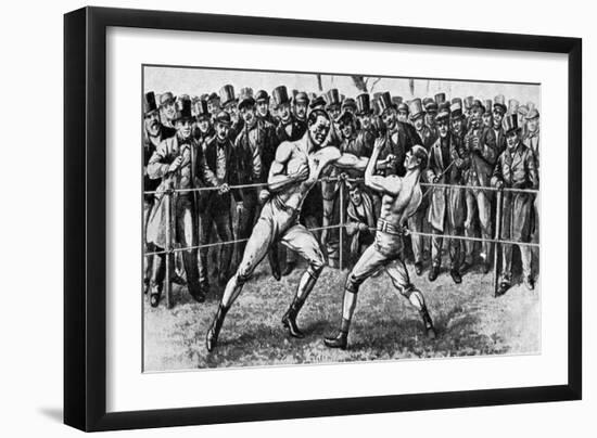 The Last Bare-Knuckle Fight, Farnborough, Hampshire, 17th April 1860-null-Framed Giclee Print