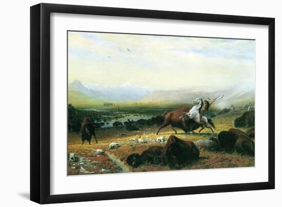 The Last Buffalo-Albert Bierstadt-Framed Art Print