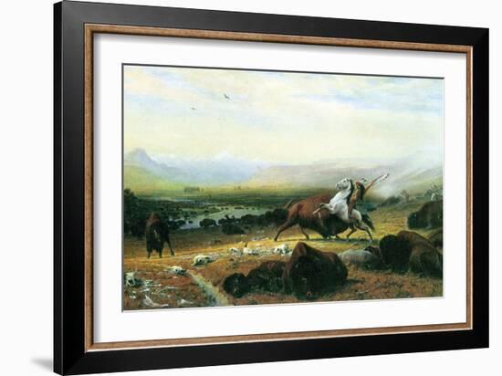 The Last Buffalo-Albert Bierstadt-Framed Art Print