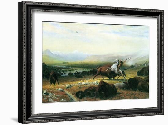 The Last Buffalo-Albert Bierstadt-Framed Art Print